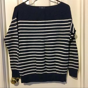 Boatneck striped sweater
